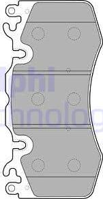 Delphi LP2187 - Тормозные колодки, дисковые, комплект autosila-amz.com