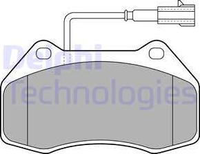 Delphi LP2136 - Тормозные колодки, дисковые, комплект autosila-amz.com