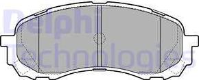 Delphi LP2128 - Тормозные колодки, дисковые, комплект autosila-amz.com