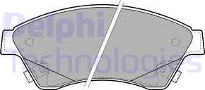 Delphi LP2171 - Тормозные колодки, дисковые, комплект autosila-amz.com