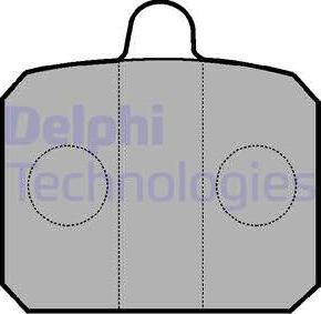 Delphi LP235 - Тормозные колодки, дисковые, комплект autosila-amz.com