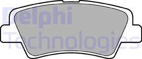 Delphi LP2295 - Тормозные колодки, дисковые, комплект autosila-amz.com