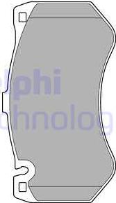 Delphi LP2290 - Тормозные колодки, дисковые, комплект autosila-amz.com