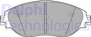 Delphi LP2250 - Тормозные колодки, дисковые, комплект autosila-amz.com