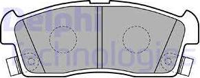 Delphi LP2258 - Тормозные колодки, дисковые, комплект autosila-amz.com
