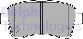 Delphi LP2205 - Тормозные колодки, дисковые, комплект autosila-amz.com