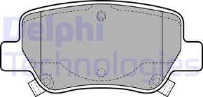 Delphi LP2206 - Тормозные колодки, дисковые, комплект autosila-amz.com