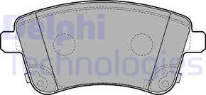 Delphi LP2203 - Тормозные колодки, дисковые, комплект autosila-amz.com