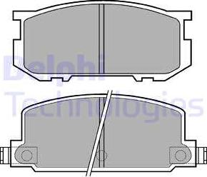 Delphi LP220 - Тормозные колодки, дисковые, комплект autosila-amz.com