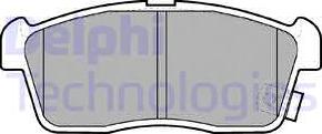 Delphi LP2219 - Тормозные колодки, дисковые, комплект autosila-amz.com