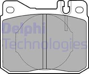 Delphi LP221 - Тормозные колодки, дисковые, комплект autosila-amz.com