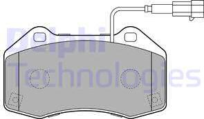 Delphi LP2280 - Тормозные колодки, дисковые, комплект autosila-amz.com