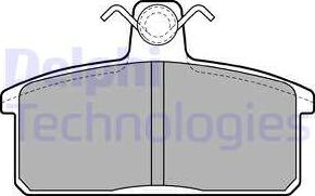 Delphi LP2281 - Тормозные колодки, дисковые, комплект autosila-amz.com