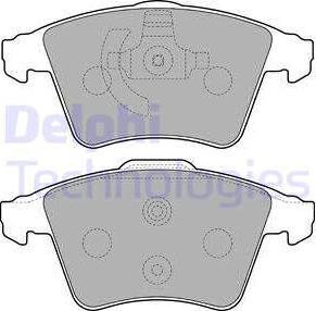 Delphi LP2225 - Тормозные колодки, дисковые, комплект autosila-amz.com