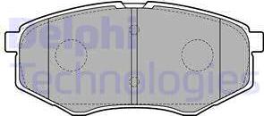 Delphi LP2227 - Тормозные колодки, дисковые, комплект autosila-amz.com