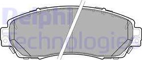 Delphi LP2710 - Тормозные колодки, дисковые, комплект autosila-amz.com