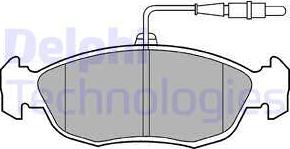 Delphi LP793 - Тормозные колодки, дисковые, комплект autosila-amz.com