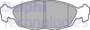 Delphi LP702 - Тормозные колодки, дисковые, комплект autosila-amz.com