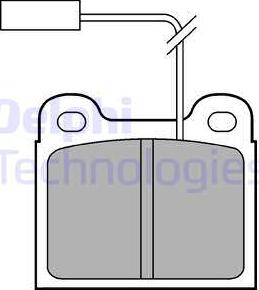 Delphi LP711 - Тормозные колодки, дисковые, комплект autosila-amz.com