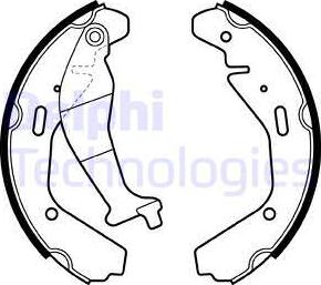 Delphi LS1990 - Колодки барабан к-т autosila-amz.com