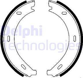 Delphi LS1902 - Комплект тормозов, ручник, парковка autosila-amz.com