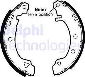 Delphi LS1402 - Комплект тормозных колодок, барабанные autosila-amz.com