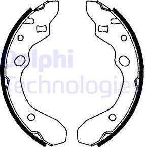 Delphi LS1679 - Комплект тормозных колодок, барабанные autosila-amz.com