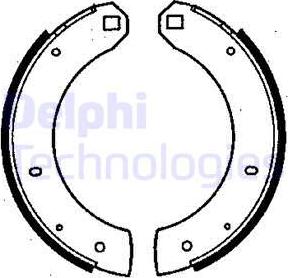 Delphi LS1088 - Комплект тормозных колодок, барабанные autosila-amz.com