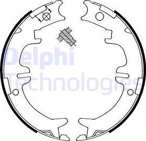 Delphi LS1892 - Комплект тормозов, ручник, парковка autosila-amz.com