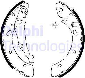 Delphi LS1843 - Комплект тормозных колодок, барабанные autosila-amz.com