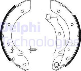 Delphi LS1830 - Комплект тормозных колодок, барабанные autosila-amz.com