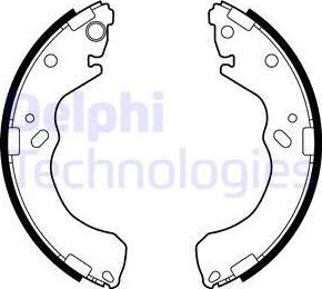 Delphi LS1877 - Комплект тормозных колодок, барабанные autosila-amz.com