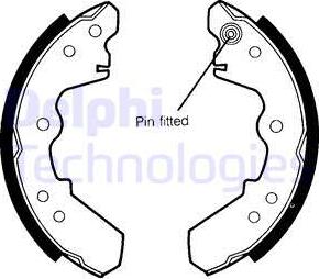 Delphi LS1365 - Комплект тормозных колодок, барабанные autosila-amz.com