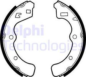 Delphi LS1316 - Комплект тормозных колодок, барабанные autosila-amz.com