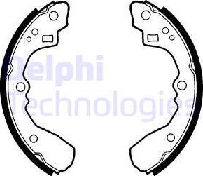 Delphi LS1326 - Комплект тормозных колодок, барабанные autosila-amz.com