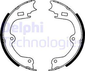 Delphi LS1373 - Комплект тормозных колодок, барабанные autosila-amz.com