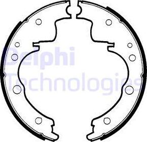 Delphi LS1262 - Комплект тормозных колодок, барабанные autosila-amz.com