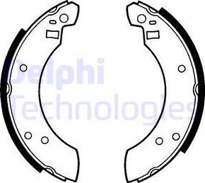 Delphi LS1216 - Комплект тормозных колодок, барабанные autosila-amz.com