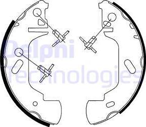 Delphi LS1701 - Комплект тормозных колодок, барабанные autosila-amz.com