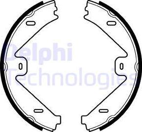 Delphi LS2036 - Комплект тормозов, ручник, парковка autosila-amz.com