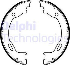Delphi LS2077 - Комплект тормозов, ручник, парковка autosila-amz.com