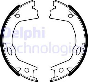 Delphi LS2153 - Комплект тормозов, ручник, парковка autosila-amz.com