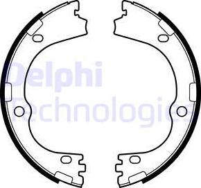 Delphi LS2166 - Комплект тормозов, ручник, парковка autosila-amz.com