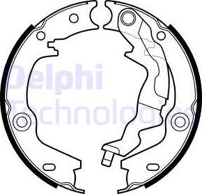 Delphi LS2161 - Комплект тормозов, ручник, парковка autosila-amz.com