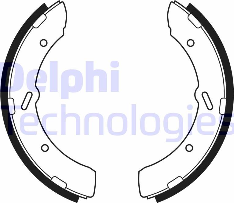Delphi LS2185 - Комплект тормозных колодок, барабанные autosila-amz.com