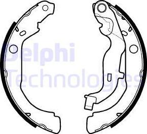 Delphi LS2127 - Комплект тормозных колодок, барабанные autosila-amz.com
