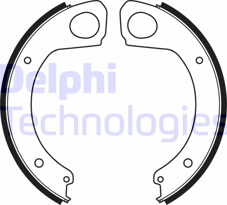 Delphi LS2174 - Комплект тормозов, ручник, парковка autosila-amz.com