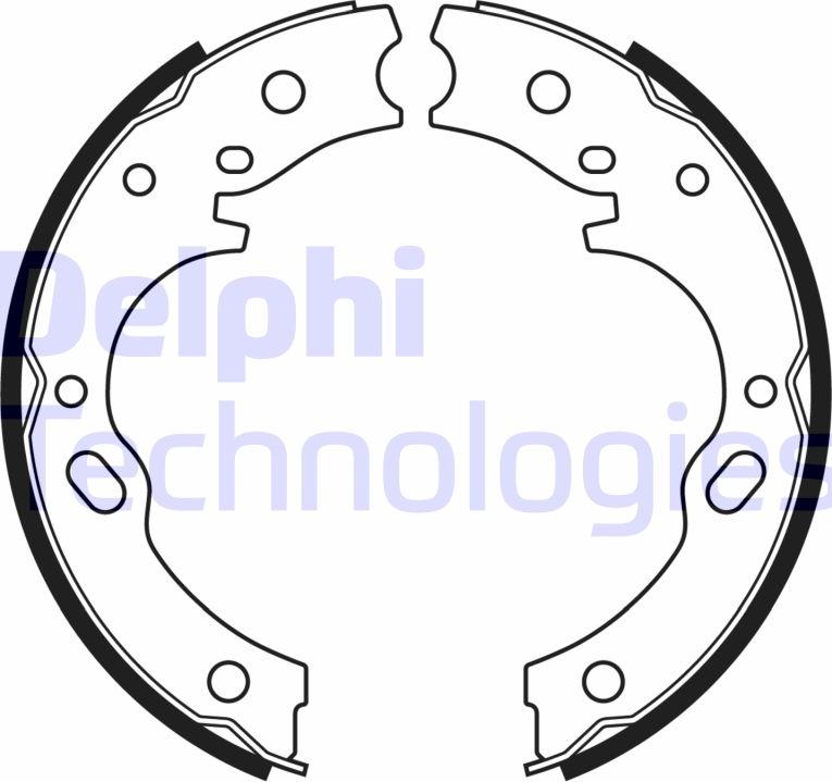 Delphi LS2171 - Комплект тормозов, ручник, парковка autosila-amz.com