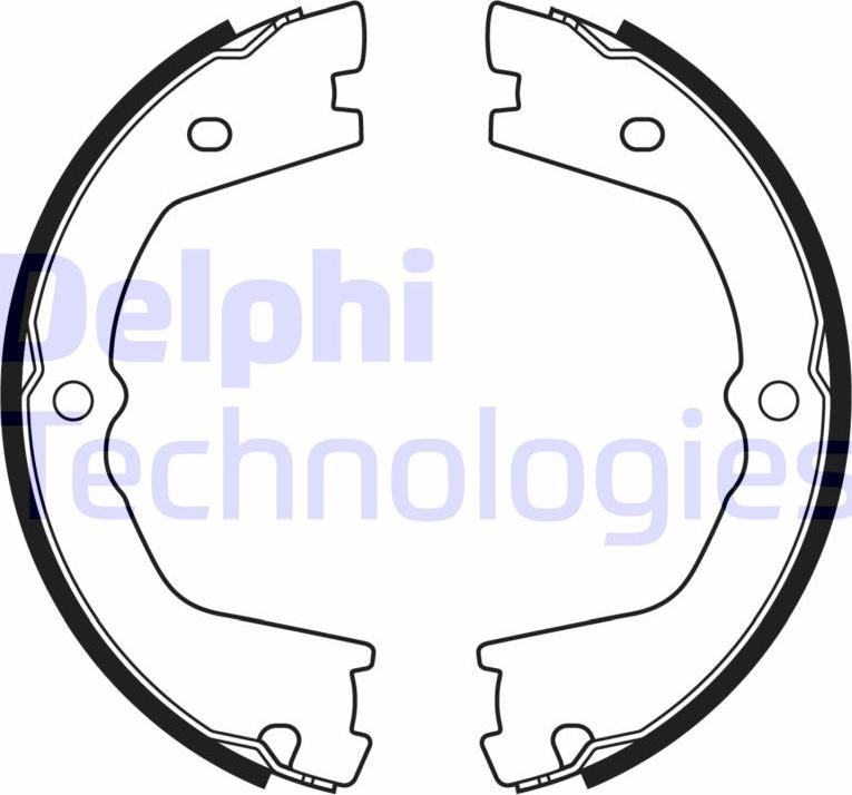 Delphi LS2178 - Комплект тормозов, ручник, парковка autosila-amz.com