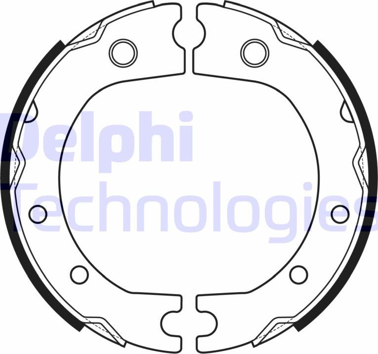 Delphi LS2172 - Комплект тормозов, ручник, парковка autosila-amz.com